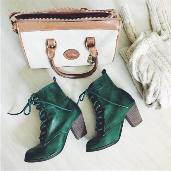 green vegan boots